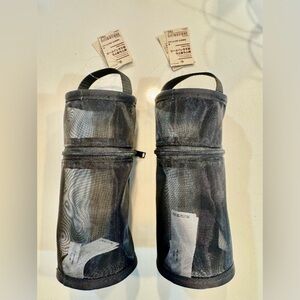 2 Bags Set_Muji Mesh Pencil Cases_Black_NWT